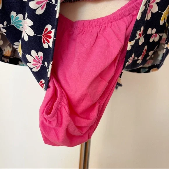 Gymboree Pink Blue Ruffle Short Sleeve Dress 3T - Picture 9 of 12